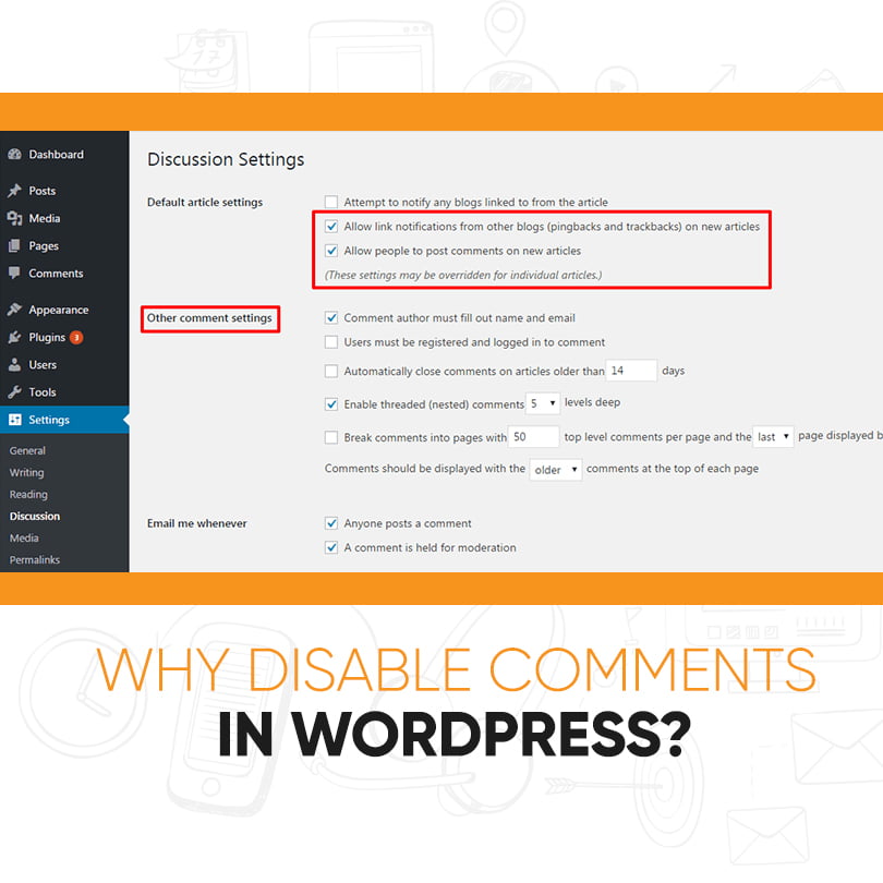 disable wordpress comments